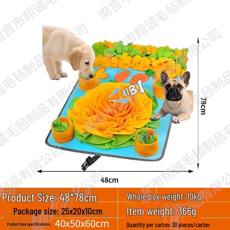 

Dog Foraging Sniffing Mat: Puppy Puzzle & Slow Feeding Blanket Toy for Treasure Hunt