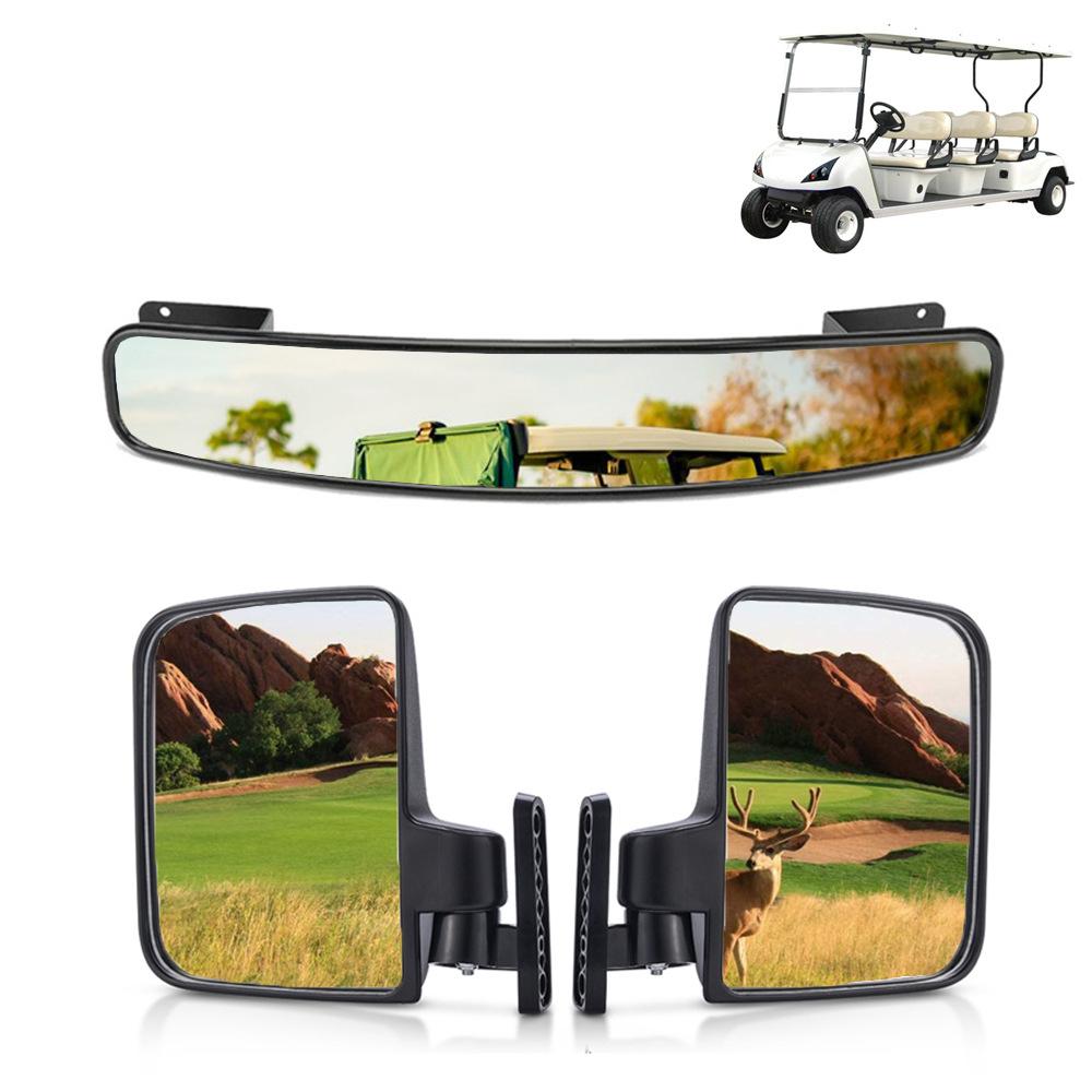 

Golf Cart Side View Mirror Flexible Adjustment Reversing Mirror Folding for Golf Carts Club Car for Yamaha EZGO Zone Carts чёрный