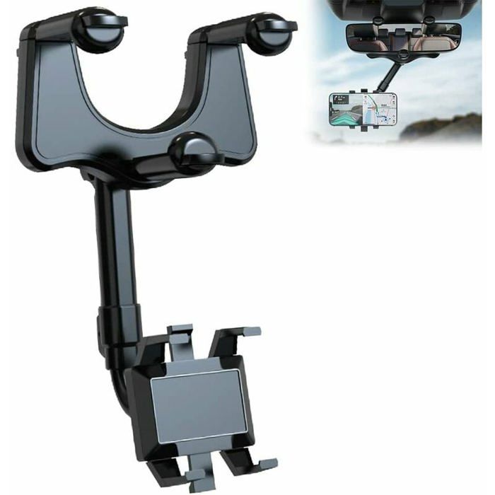 

Support Téléphone Voiture - Largeight - 360° Rotatif - Rétractable - Universel - ABS