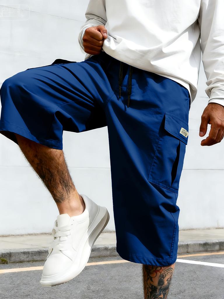 Large Size Summer Thin Quick Drying Beach Pants Casual 7-point Shorts