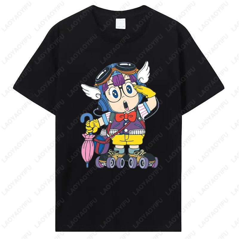 Arale Printing T Shirt Funny Man Women Cotton Tshirt Anime Print  Manga Clothing Vintage Fashion Streetwear Kawaii Casual Wear