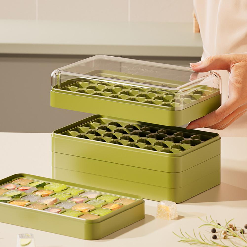 5/28 Grid Ice Cubes Moulds With Lid Easy Release Fridges Ice Box For Home Kitchen
