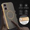 Phone Case For Motorola Moto G24 4G/E14 4G/G04 4G/G04s 4G/G24 Power Carbon Fiber Textured Electroplated TPU Back Cover