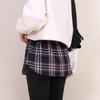 Plaid Layered Sweater Skirt for Women - Autumn/Winter Bottoming with Faux Hem To Cover Hips.