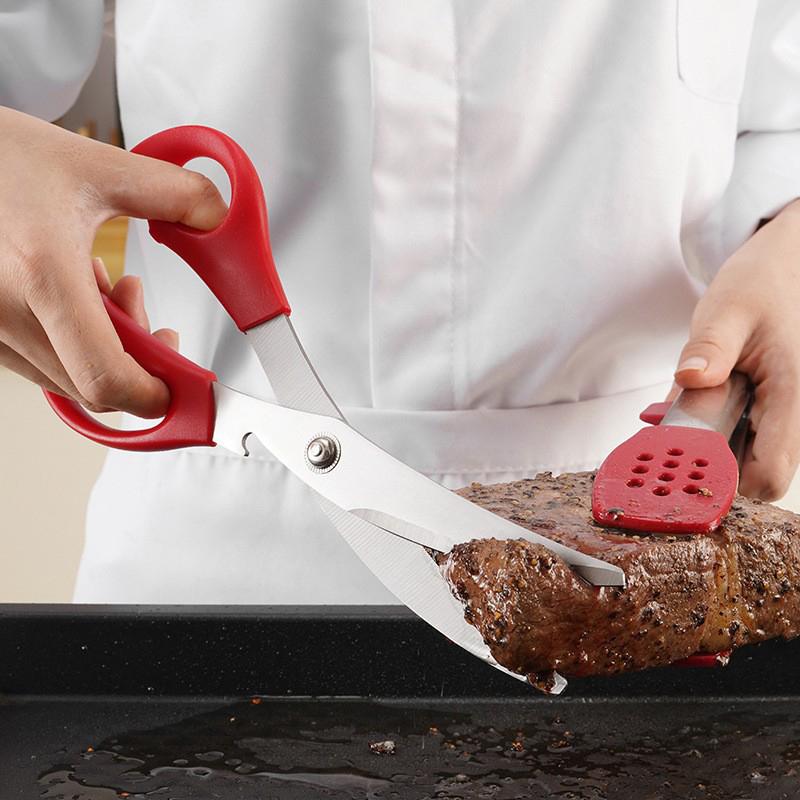 Koreanische Grillschere, Clip, Grillzange und Ölpinsel-Set zum Kochen, multifunktionales Silikon-Camping-BBQ-Werkzeug, Küchenzubehör