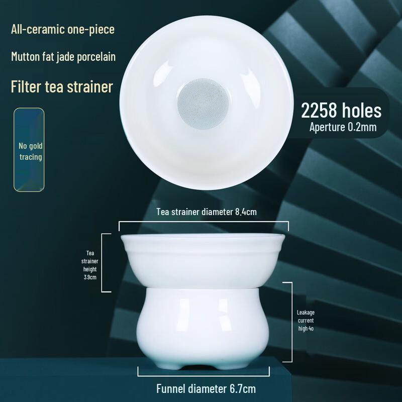 Dehua White Porcelain Tea Strainer with Base