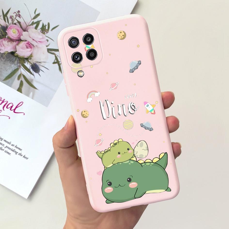 For Samsung Galaxy M22 M32 Case SM-M225F SM-M325F Cover Cute Cat Flower Soft Slim Bumper For Samsung M32 4G M 32 M 22 F22 Fundas