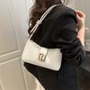 Texture popular armpit bag women's new trend solid color urban commuter shoulder messenger bag women