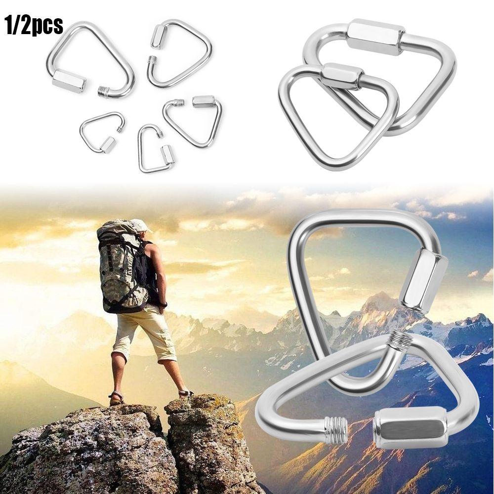 2 Pcs Black Carabiner Clip Heavy Duty,D-ring Locking Carabiner Clip,with Screw Lock Aluminum Alloy Locking,for Outdoor
