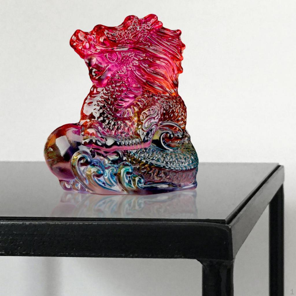 Chinese Dragon Collectible Crystal Ornament for Wealth And Luck