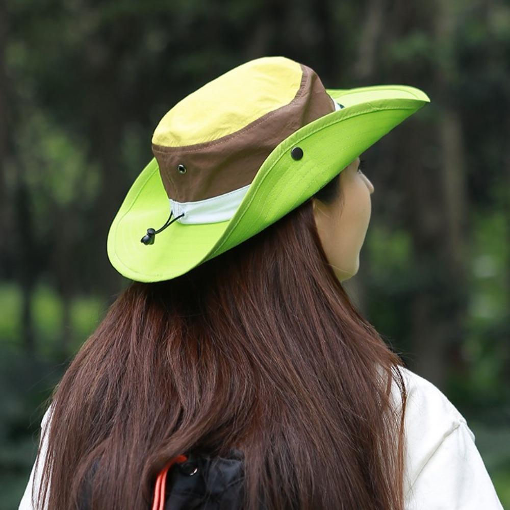 Big Brimmed Denim Bucket Hat Waterproof Panama Hat Fashion Sun Protection Hat  Travel