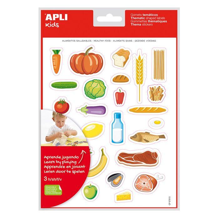 Gommettes thématiques - APLI Kids - Aliments sains - 81 pièces - Mixte - Enfant