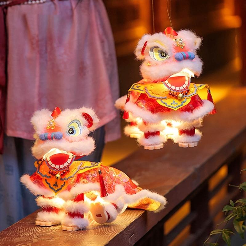 Chinese New Year Craft Kits Lions Dance Themed Lanterns Easy Assembly Holiday Classroom Activity Supplies