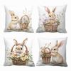 Vikama Easter Bunny Throw Cushion Set For Living Room Sofa Cushion Set For Bedroom Office Pillow Set For Holiday Home Decoration