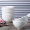 Pure White Ceramic Rice Soup Bowl