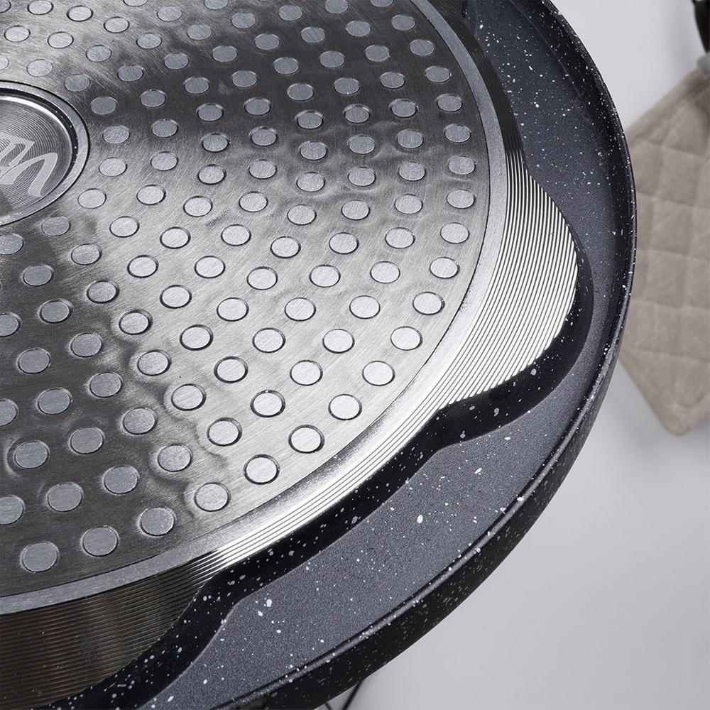 Granite egg pan 7 holes BLACK&WOOD 26 cm