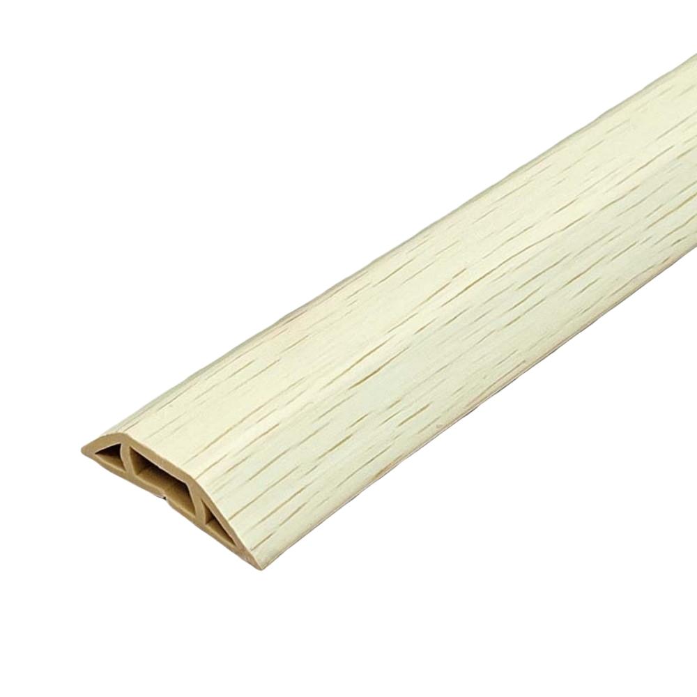 1pc 118.11inX1.57in Floor Cable Cover PVC Cord Protector Hider Power Cable Sleeves Wall Electric Wire Duct Slot Cable Manage