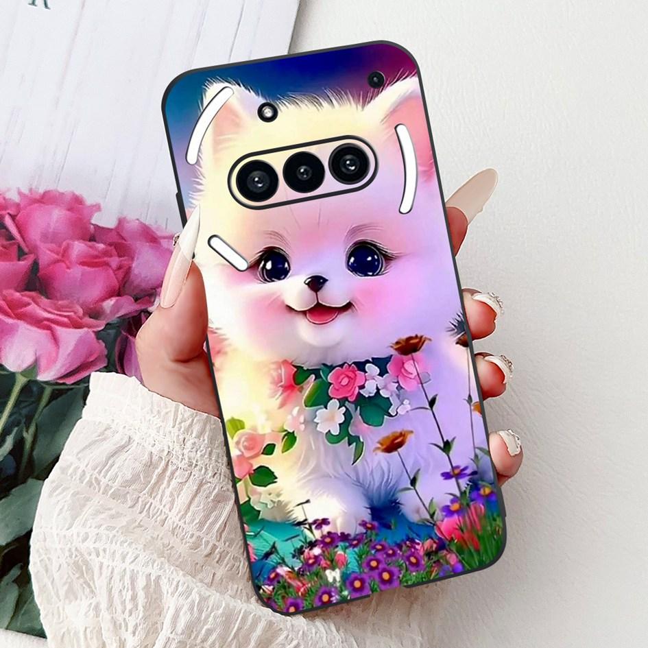 For Nothing Phone 3A 2025 Case A059 Fashion Flower Cats Cartoon Silicone Soft Shockproof Cover For Nothing Phone3A 3A Pro Bumper