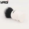 Yaqi 30mm Large Size Knot White Resin Handle Synthetic Hair Tuxedo Knot Men Shaving Brush Travel Shaving Brush Wet Shaving Brush