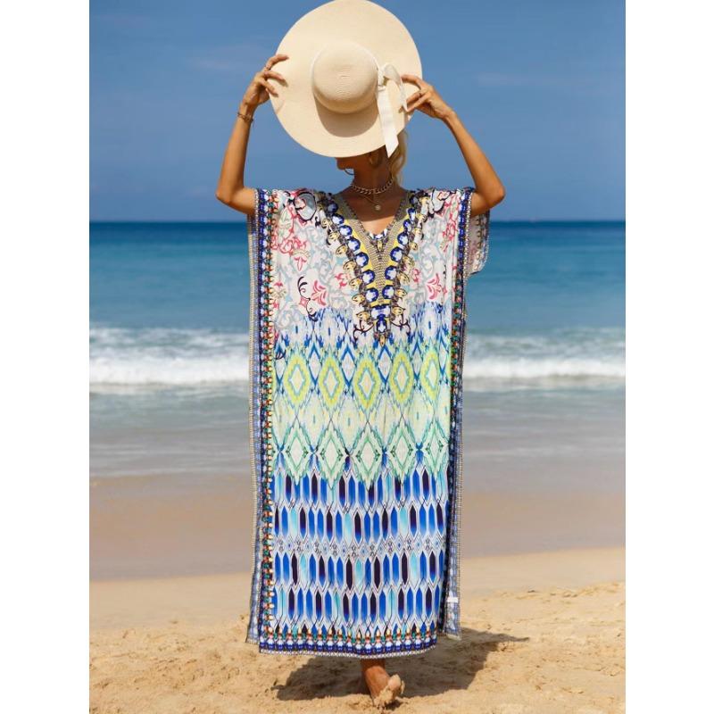 Damskie narzutki plażowe Czeska sukienka plażowa Sukienki w dużych rozmiarach