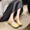 fashion 2024 Shoes Woman Casual Female Sneakers Soft All-Match Shallow Mouth Flats Round Toe New Moccasin Grandma Summer Dress Mary Jane
