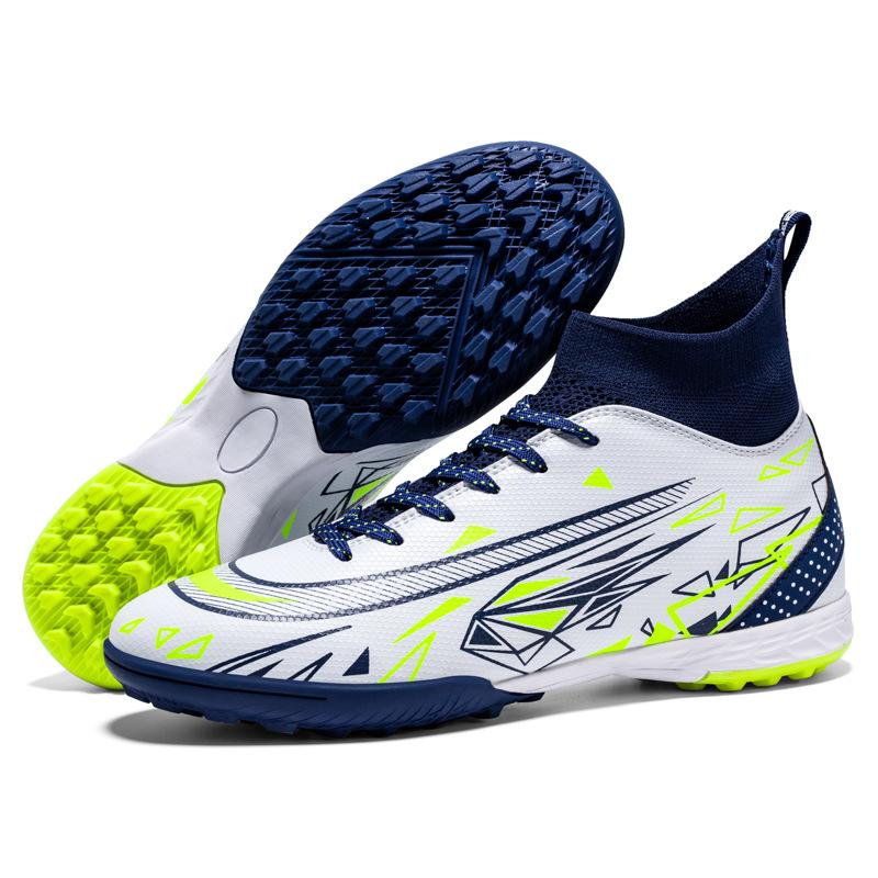 High-Top Football Shoes Tf Broken Nails Artificial Turf Ag Nails Leather Feet Men And Women Children And Adolescents Training Shoes
