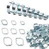80Pcs Double Ear O Clips Automotive Air Fuel Hose Pipe Crimp Clamps Hose Fasteners