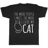 The More I Love My Cat Mens Womens Ladies T-Shirt Tee