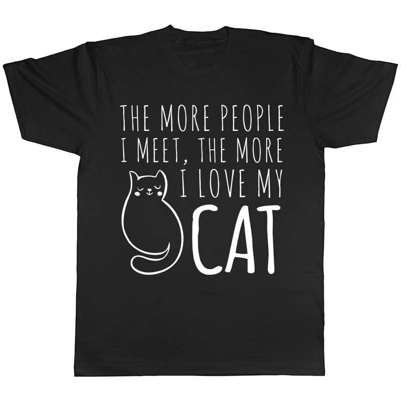 

The More I Love My Cat Mens Womens Ladies T-Shirt Tee 5XL різнокольоровий