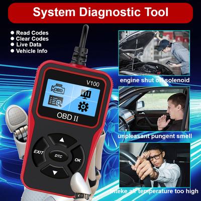 Plug and Play Universal V100 Afișaj Digital Accesorii Auto 16 Pini Cititor de Coduri OBD2 Scanner OBD 2 Instrumente de Diagnosticare Auto