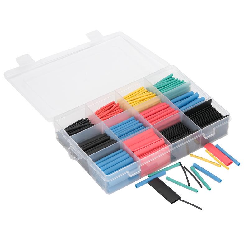 Boxed and Bagged Colored Heat Shrink Tubes - 530pcs Insulation Sleeves and 560pcs Electrician Wiring Tubes