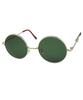 [7jewelry] Sunglasses for Men, SBG Brand, Round Shape, Colored Lenses, Gold X G15