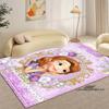 Cartoon Sofia die Erste Prinzessinnen-Muster Teppich - Raumdeko, Maschinenwaschbar und Weich, Perfekt für Schlafzimmer Spielmatte, Wohnzimmer