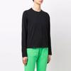 Y-3 SS22 Long Sleeve Crew Neck Solid Cotton T-Shirt Women Tops Black HG8619