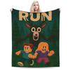 Warm Soft Flannel Throw Blanket for Kids and Adults Airplane  Deer Print Ideal for Travel Sofa Chair Bed Cover   Nights Cozy Des