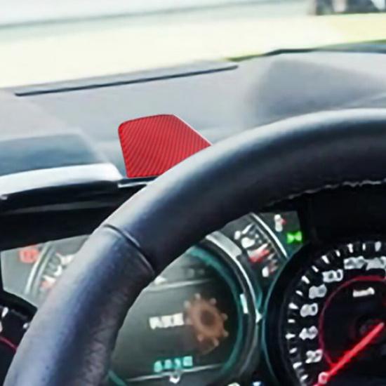 Bright Red Carbon Fiber Car Front Dashboard Center Sticker For Camaro 16 17 18