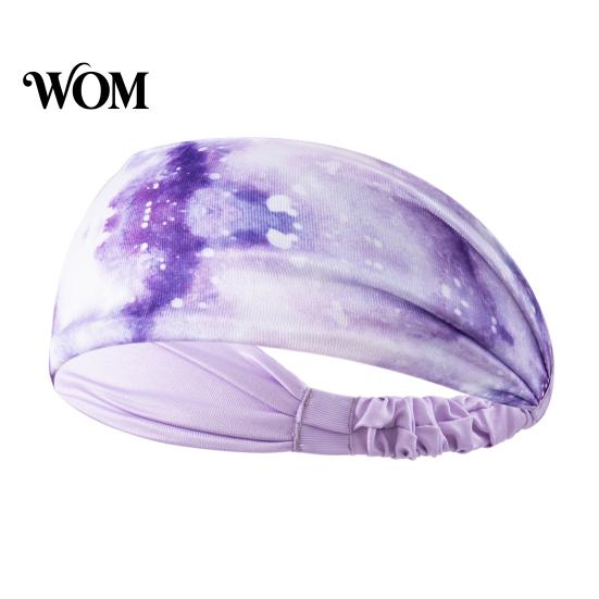 Moisture-wicking Hairband Athletic Headband, Tie-Dye Gradient Sports Anti-Slip Elastic Breathable Sweat-Wicking Comfortable Sweat-absorbent