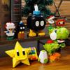 Super Mario Bros Building Blocks Yoshi Luigi Star Assembly Question Mark MOC 3D Model Mario Mini Brick Toy For Christmas Gift