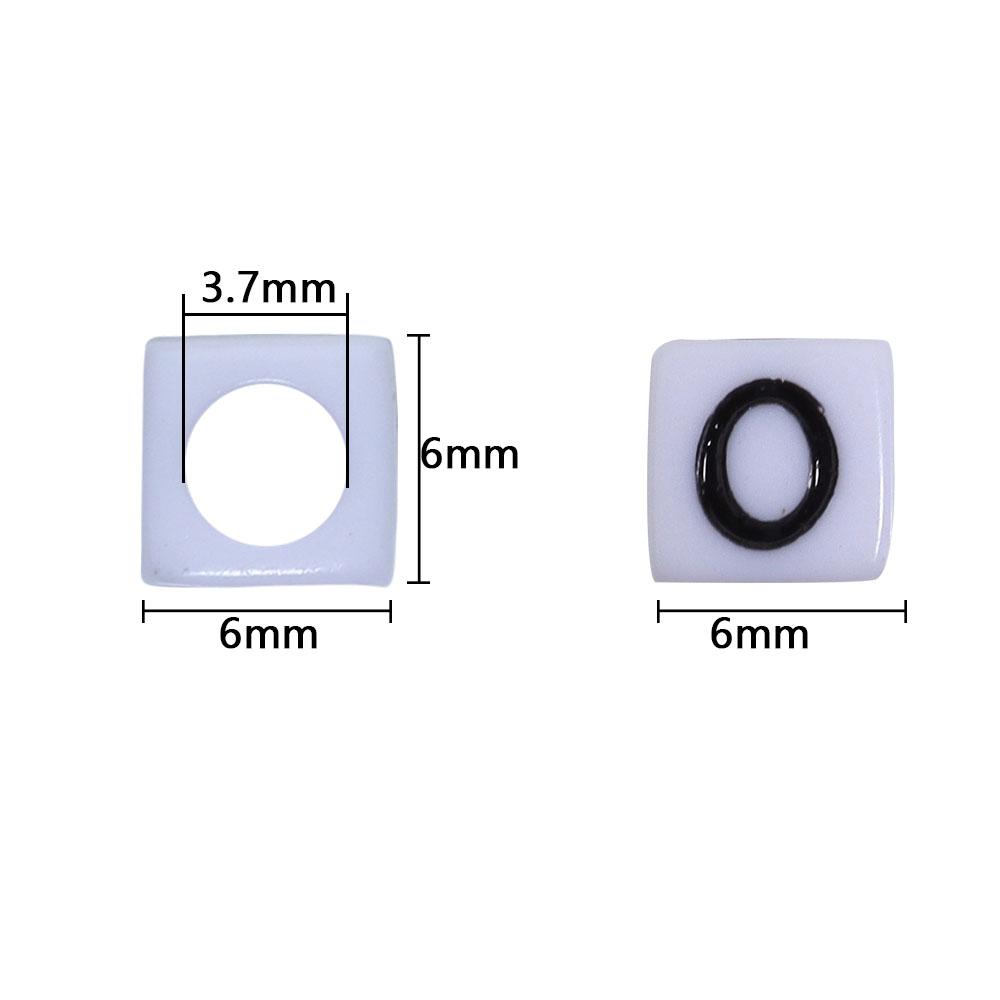 100pcs 6mm Acrylic Russian Letter Beads Square Alphabet Loose Spacer Beads For Jewelry Making DIY Necklace Bracelets Accessories