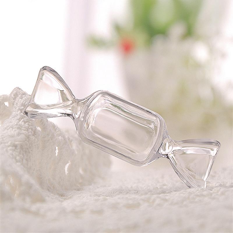10Pcs/Set Mini Plastic Transparent Candy Box Cute Candy-Shaped Storage Container For Wedding Baby Shower Party Decoration