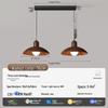 Walnut Finish Pendant Light - Wabi-Sabi Style for Restaurants, Bars, and Homes