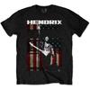 T-shirt Noir Jimi Hendrix Drapeau de la Paix Nouveau T-shirt Unisexe