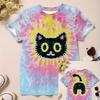 Children's Clothing Girl T-Shirt Short Sleeve 3D Cute Print Kids Summer Clothes Casual Cartoon Round Neck Girls Clothing Tops