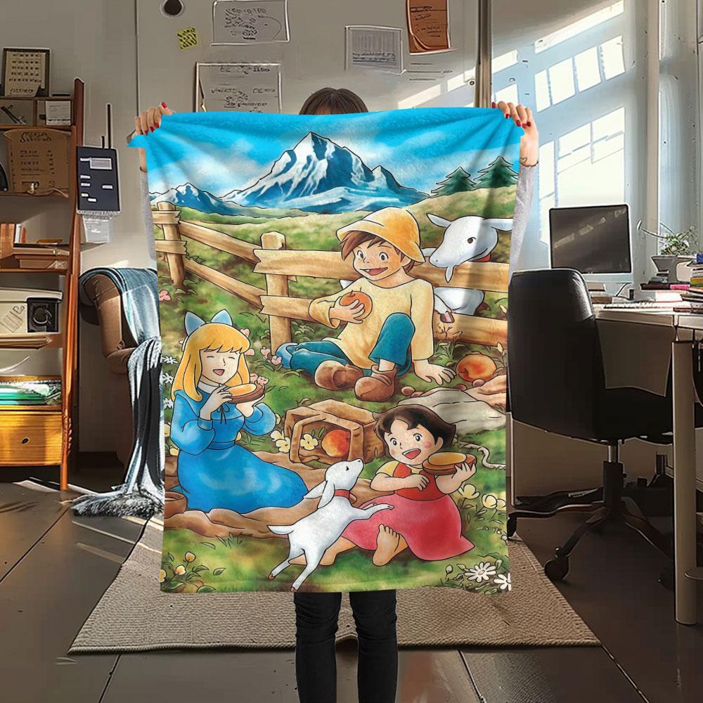 Coperta Bambina Heidi, Alta Qualità, Confortevole per Tutte le Stagioni, Decorazione per la Casa, Calore e Comfort