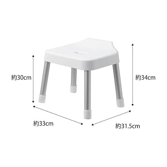 Yamazaki Jitsugyo Hanging Bath Chair SH30 White Approx. W33 x D31.5 x H34cm (Seating Height: Approx. 30cm) MIST MIST Breathable and easy to dry 7307