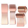 1010 Stainless Steel Western Cutlery Set: Thickened Knife, Fork, Spoon for Hotel & Home, Available In 4 or 24 Pieces