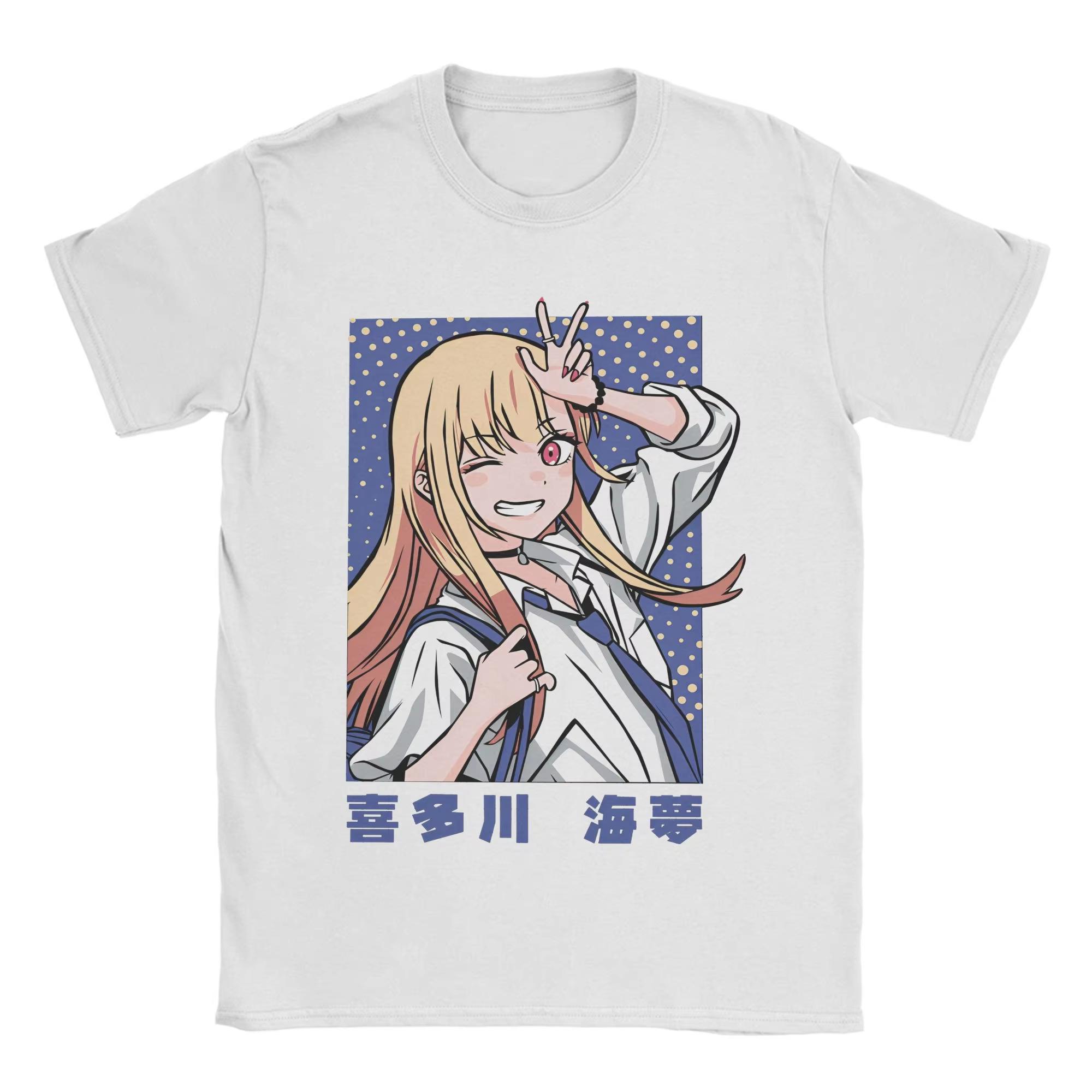 

Смешная футболка My Dress-Up Darling Марин Китагава Мужская футболка с круглым вырезом 100% хлопок Футболки Вакана Годзё Футболки с коротким рукавом Большой размер Топ 4XL