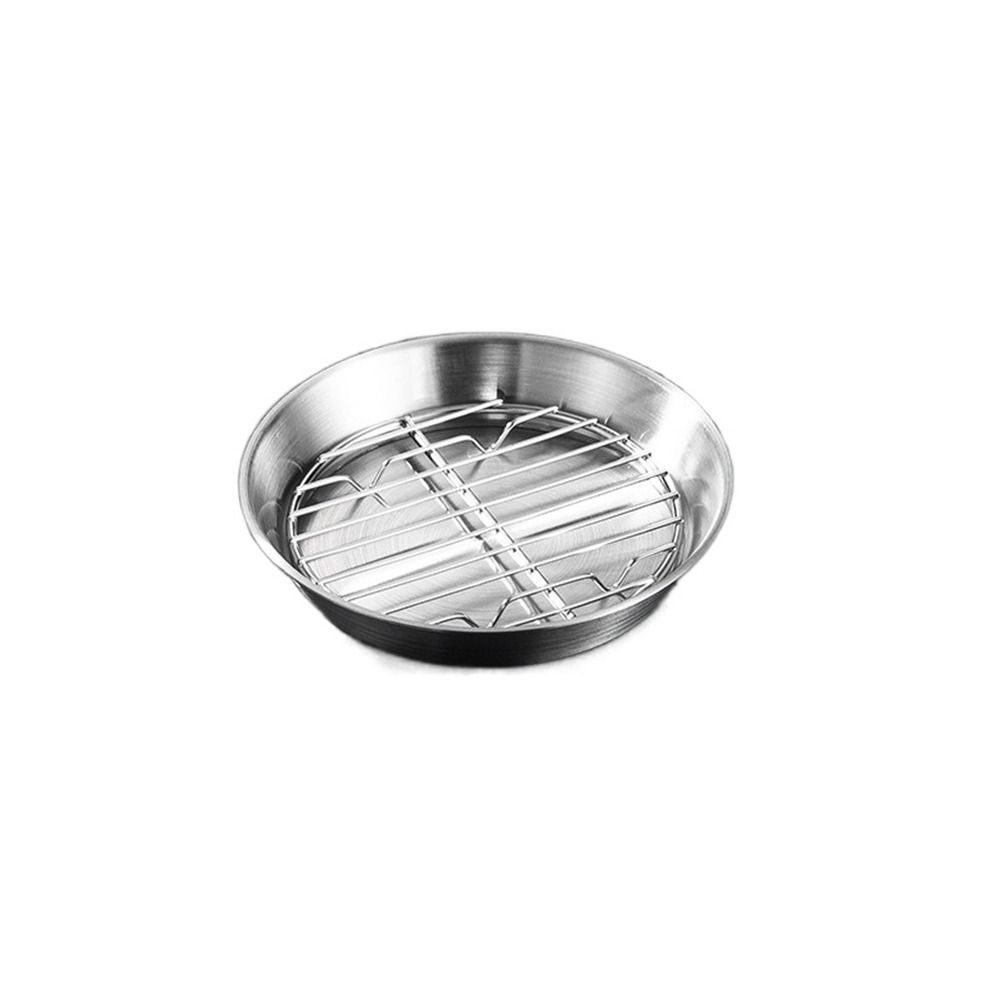 Non-stick Circular Drain Pan 304 Stainless Steel Air Fry Basket Air Fryer Baking Tray  Barbecue