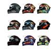 Jiekai Full Face Flip-Up Motorcycle Helmet for Men & Women with Horn Design - All Season Racing Safety Helmet.