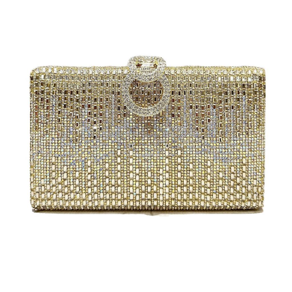 Shiny Rhinestone Evening Dress Wallet Crystal Diamond Women's Handbag Fashion Banquet Wedding Chain Shoulder Money Bag